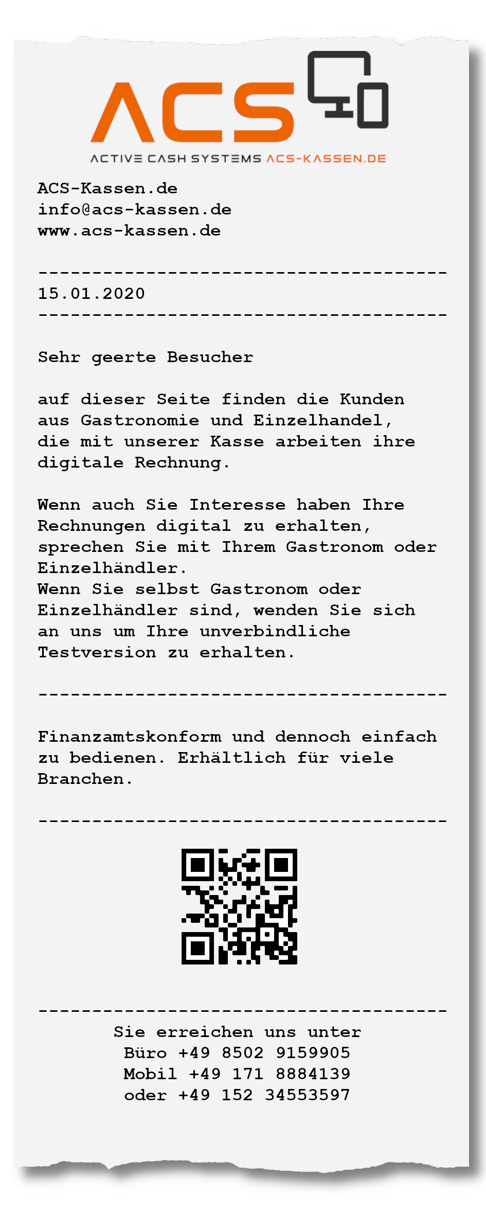 ACS Digitale Rechnung